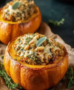 Gefüllter Butternutkürbis
