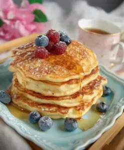Zuckerfreie Quark Haferflocken Pancakes