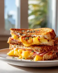 Hawaiian Pizza gegrilltes Käsesandwich