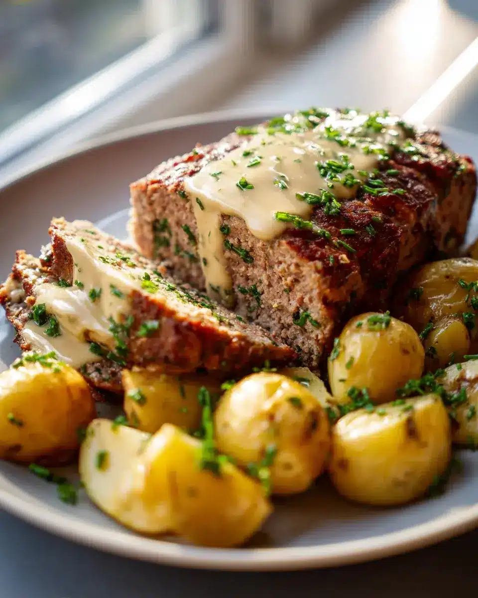 herbstlicher Hackbraten mit Kartoffeln