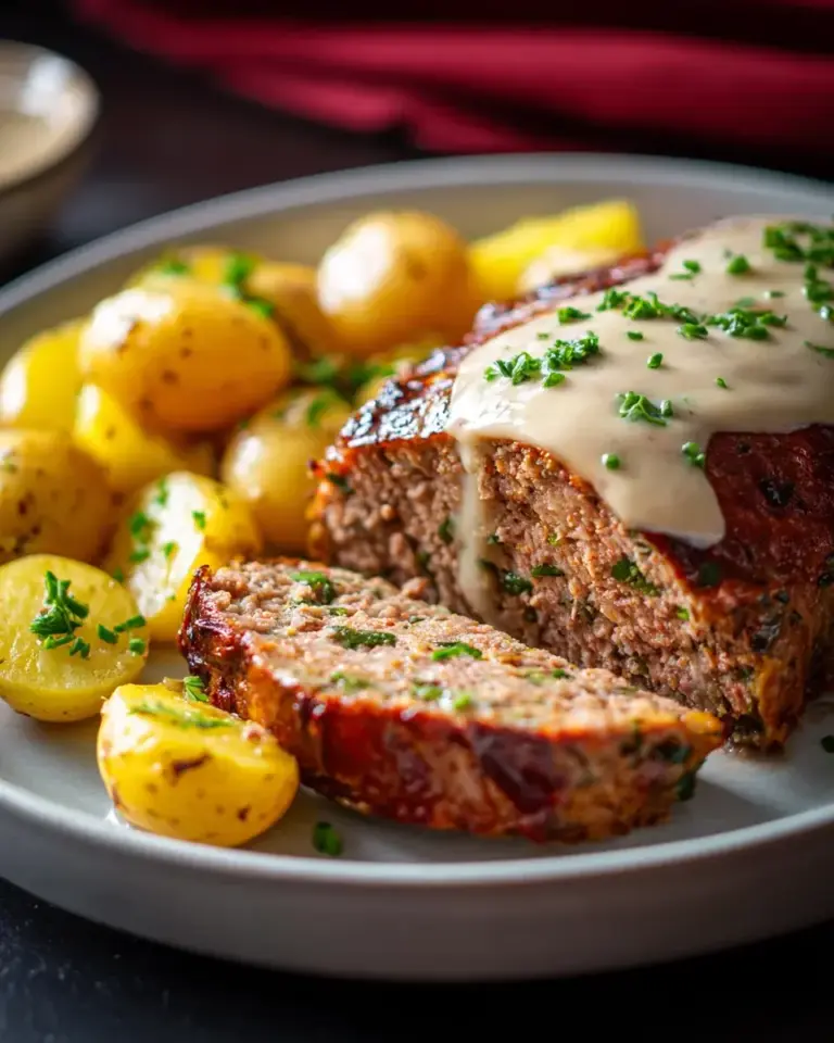 herbstlicher Hackbraten mit Kartoffeln
