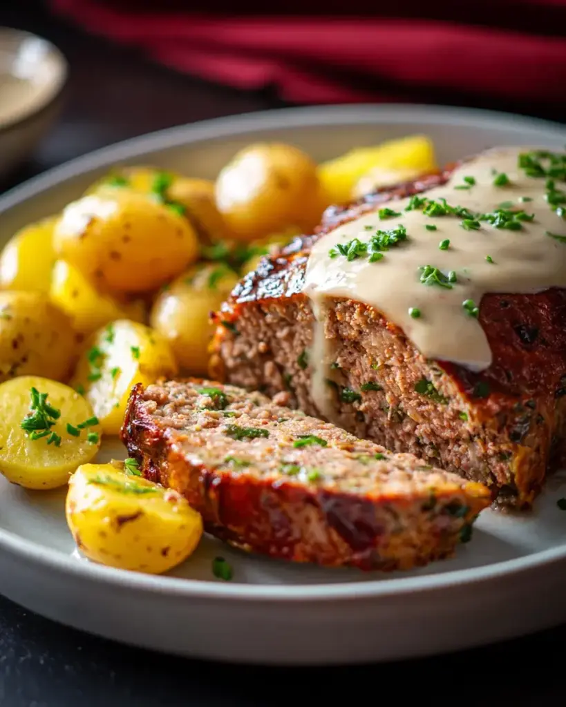 herbstlicher Hackbraten mit Kartoffeln