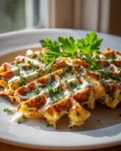 Herzhafte Cheddar-Kräuter-Waffeln