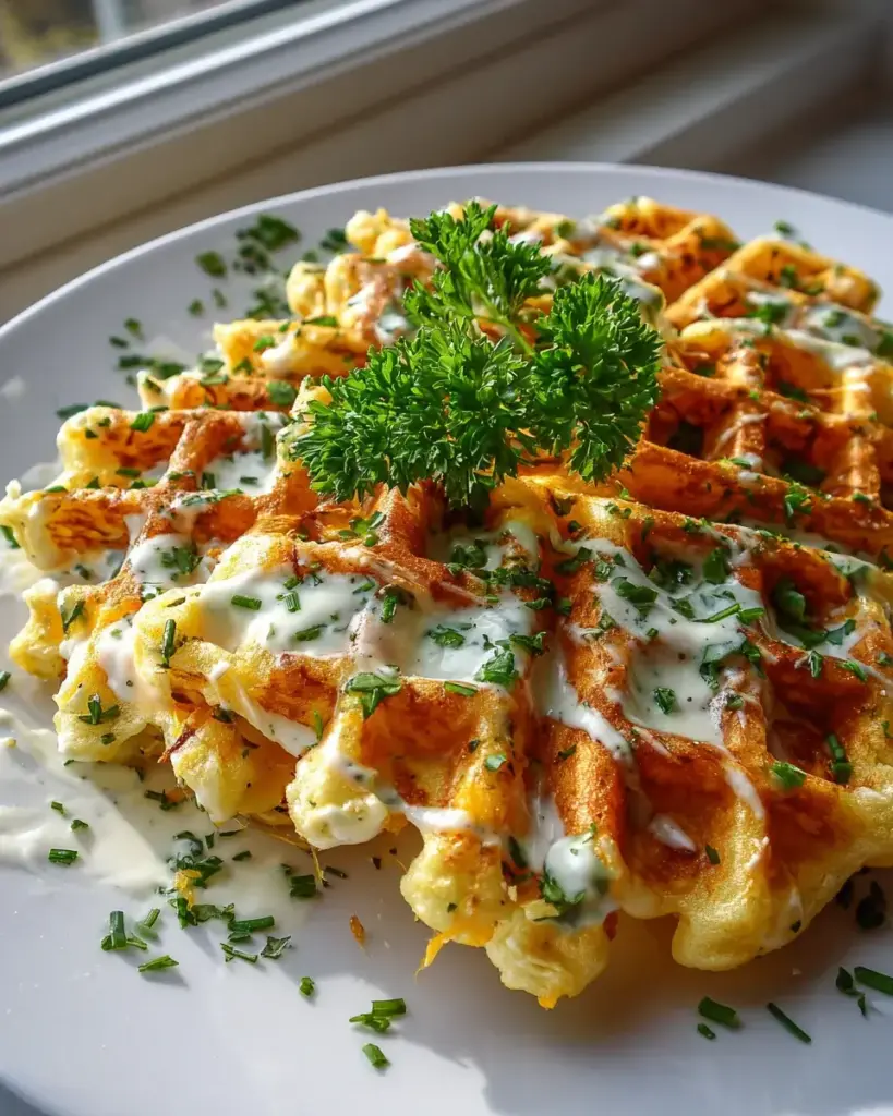 herzhafte käse kräuter waffeln rezept