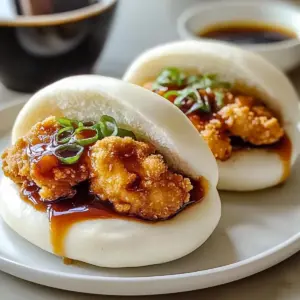 Klebrige Knusprige Hühner-Bao-Brötchen