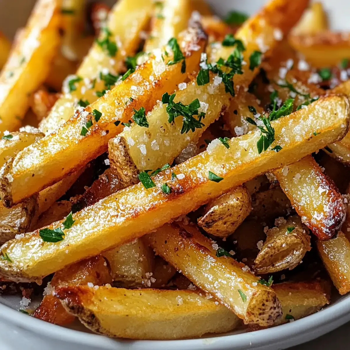knusprige Knoblauchbutterpommes