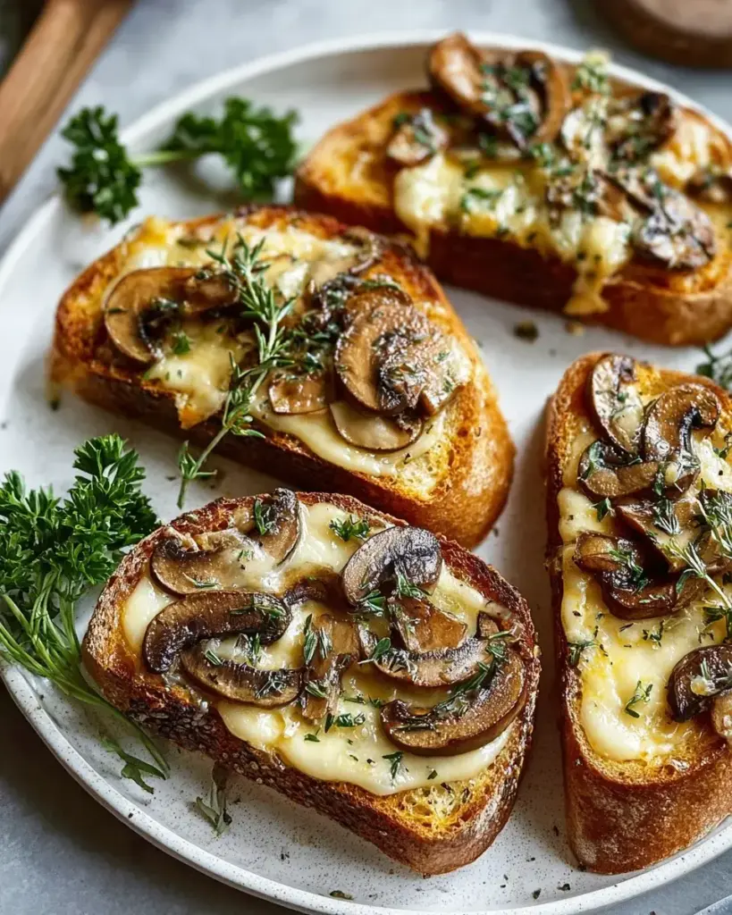 knusprige käse champignons toast rezept