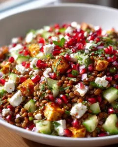 Orientalischer Linsensalat mit Feta