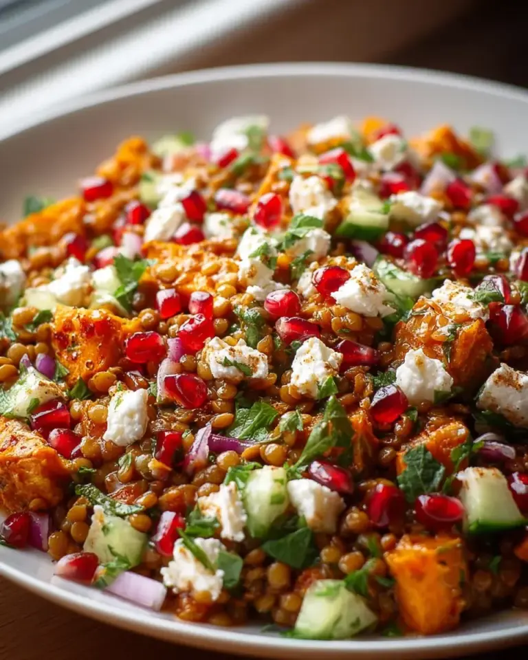 orientalischer linsensalat mit feta