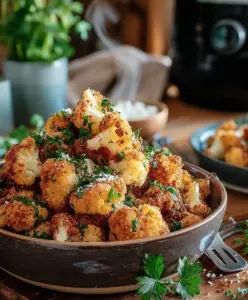 Panierter Blumenkohl aus dem Airfryer