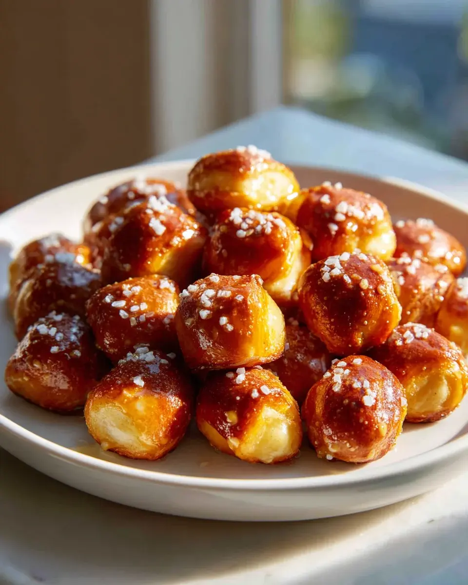 pretzel bites rezept honig senf airfryer