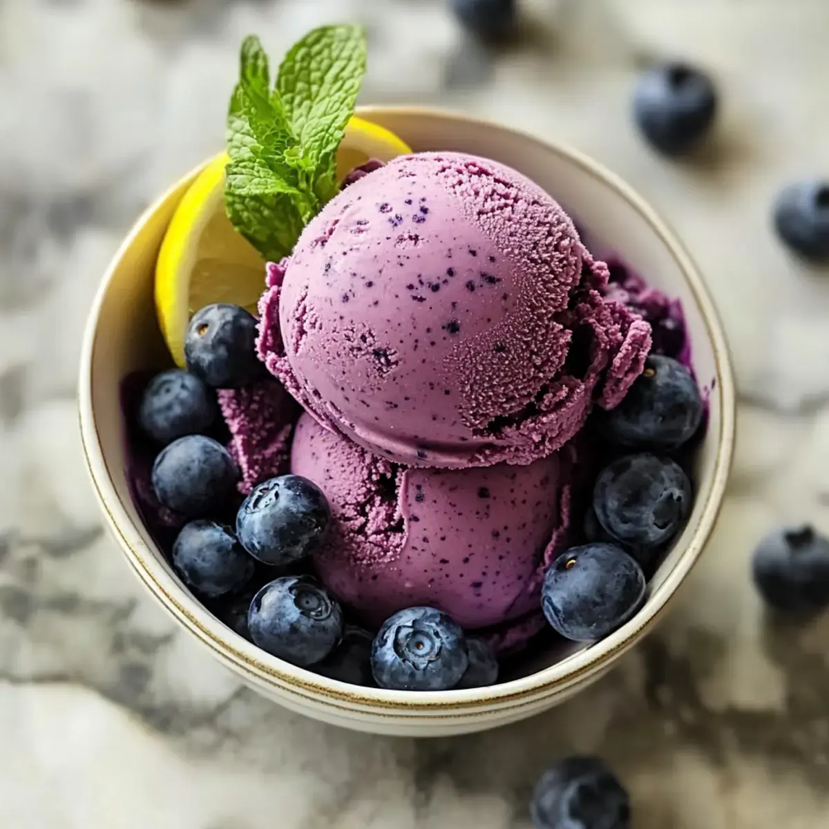 rezept kein churn blaubeer zitronen sorbet