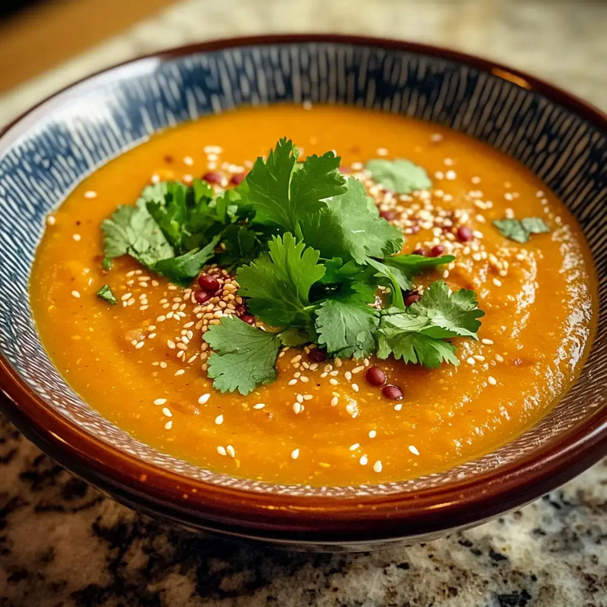 vegane Karotten-Linsen-Suppe