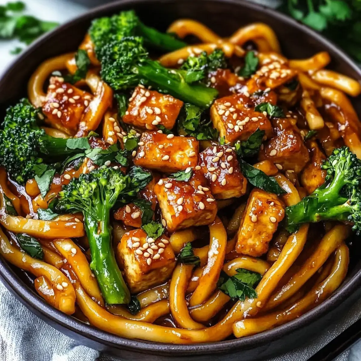 vegane Udon Nudeln Rezept
