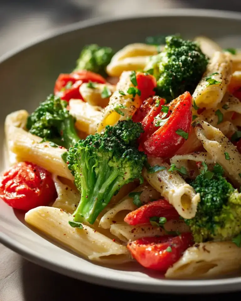vegane brokkoli tomaten pasta