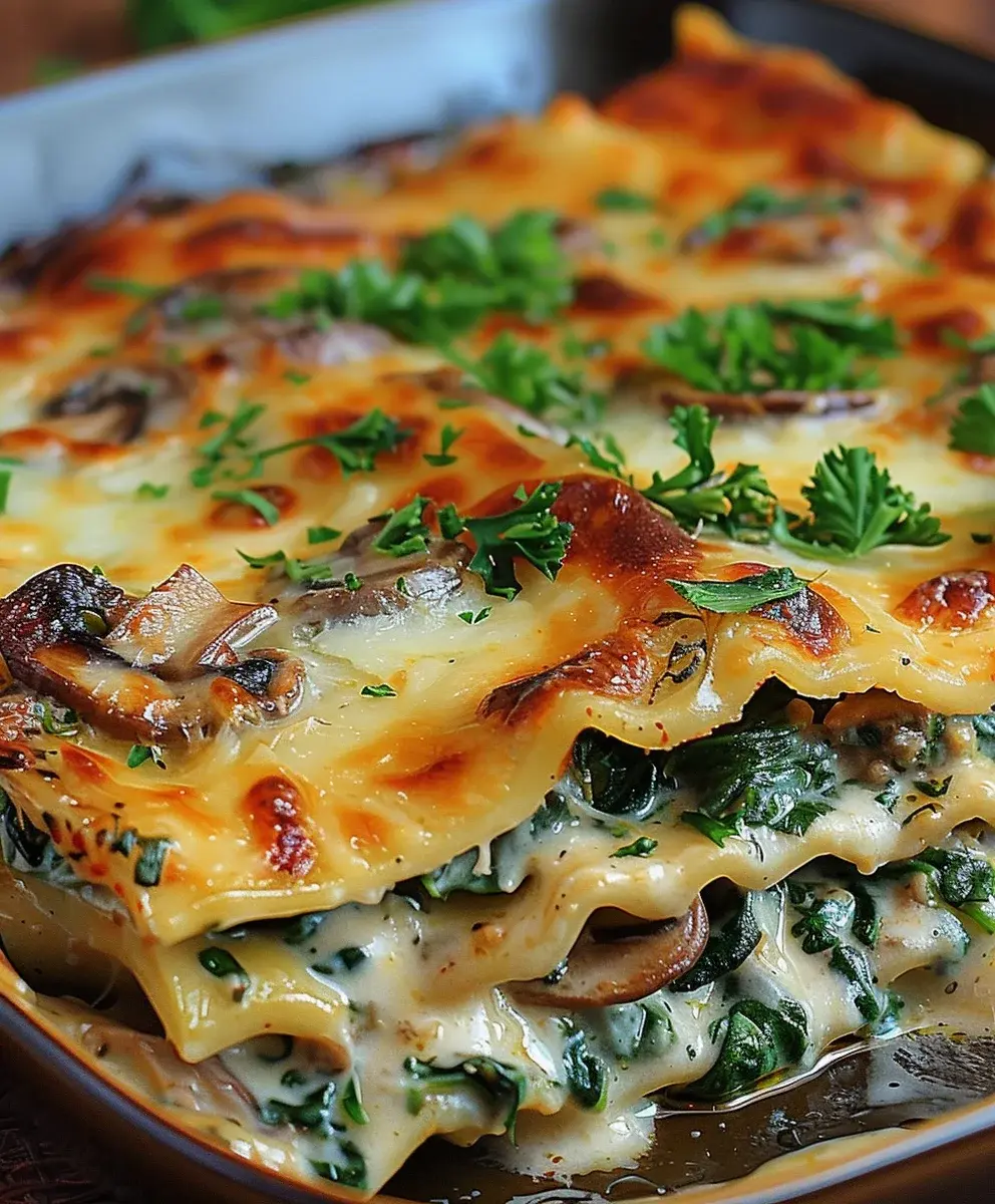 vegetarischelasagnespinatpilzerezept