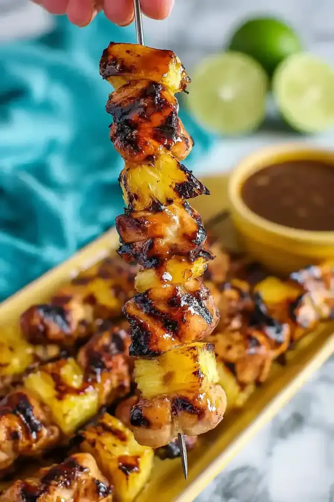 Ananas Hähnchen Spieße Rezept