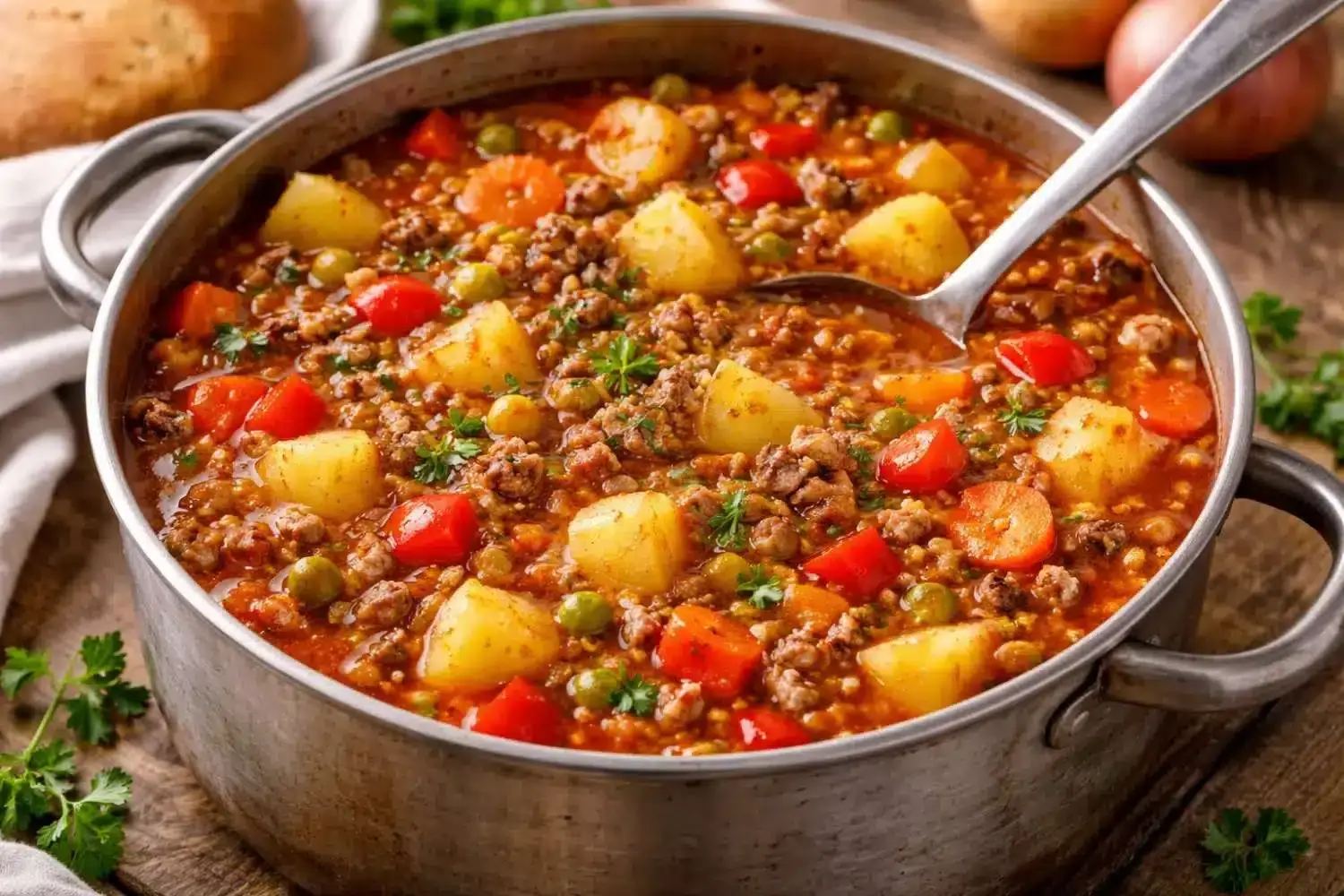 Eintopf Hackfleisch Kartoffeln deftig