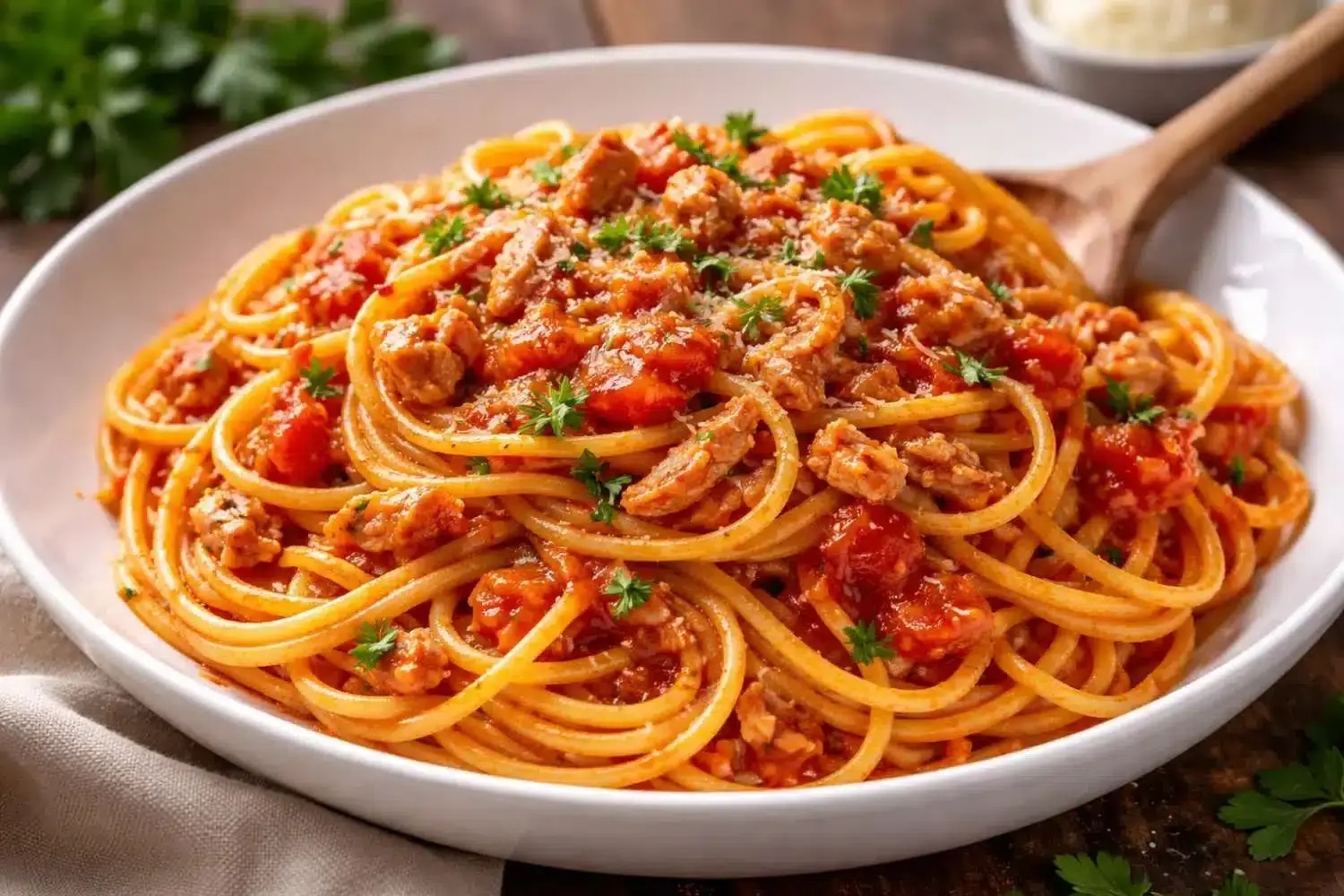 Spaghetti Thunfisch Tomatensoße Rezept 3 Spaghetti Thunfisch Tomatensoße einfaches Rezept