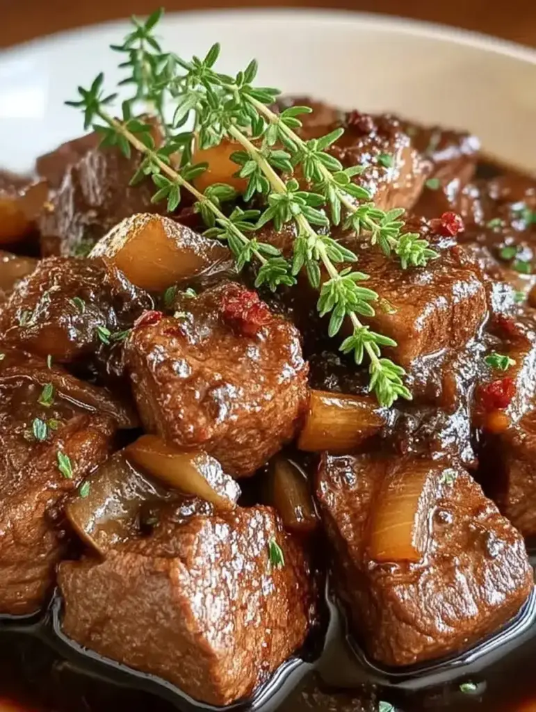 Zartes Rindfleisch in Balsamico-Zwiebel-Sauce: Ein Fest für die Sinne!