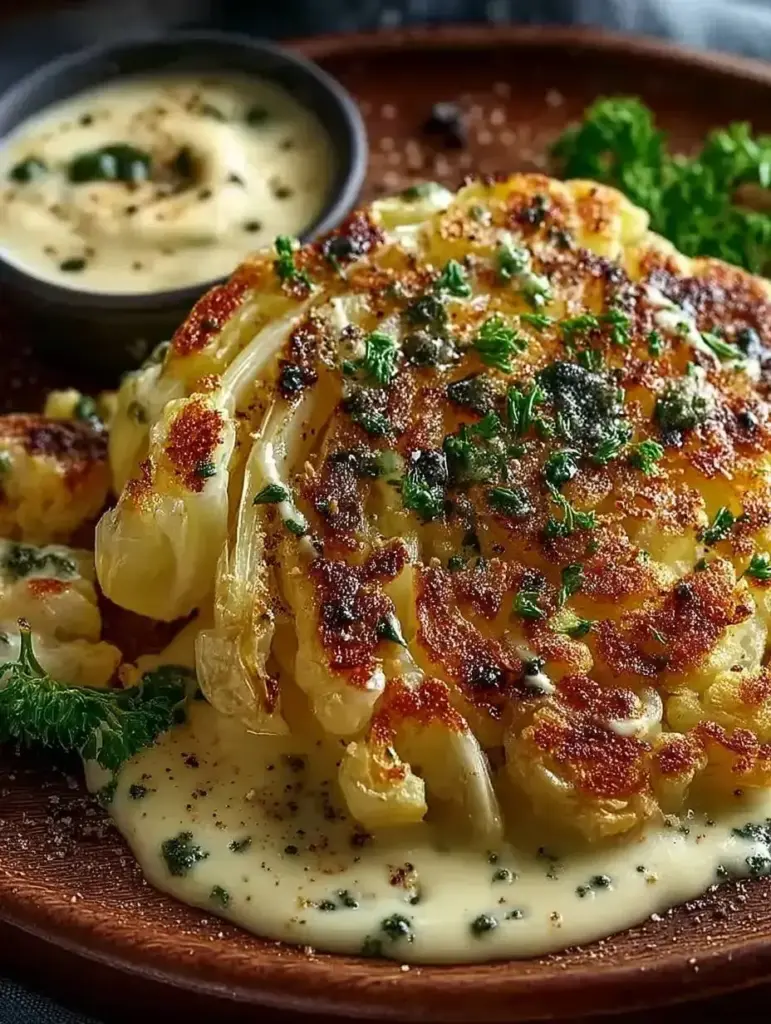Überbackener Spitzkohl mit cremiger Sauce